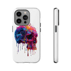 Colorful Drip Skull Phone Case | Hard Plastic Protective Case - 250 USA Celebration