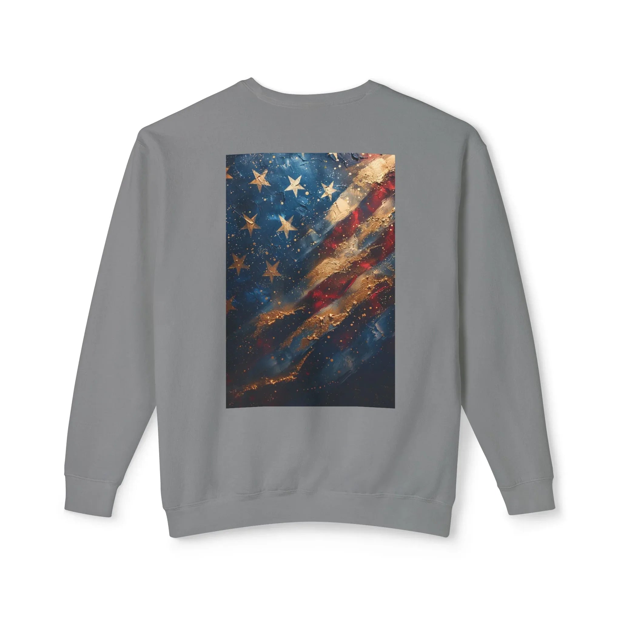 Lightweight Crewneck Sweatshirt, Patriotic American T-Shirts, Flag T-Shirts, Independence Tees, Funny Patriotic Shirts, Custom American Tees - 250 USA Celebration