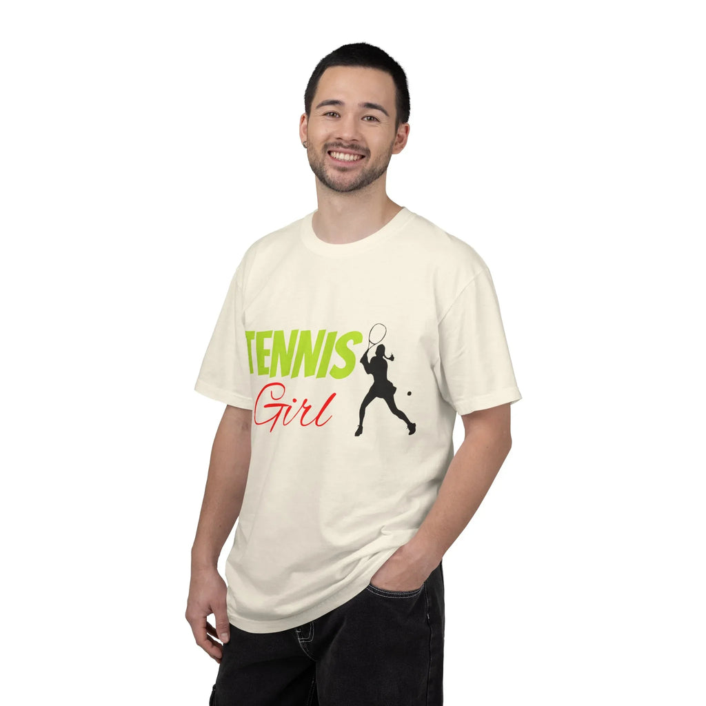 Tennis Girl T-shirt | Tennis Player Silhouette, Sporty Graphic Tee - 250 USA Celebration
