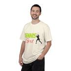 Tennis Girl T-shirt | Tennis Player Silhouette, Sporty Graphic Tee - 250 USA Celebration
