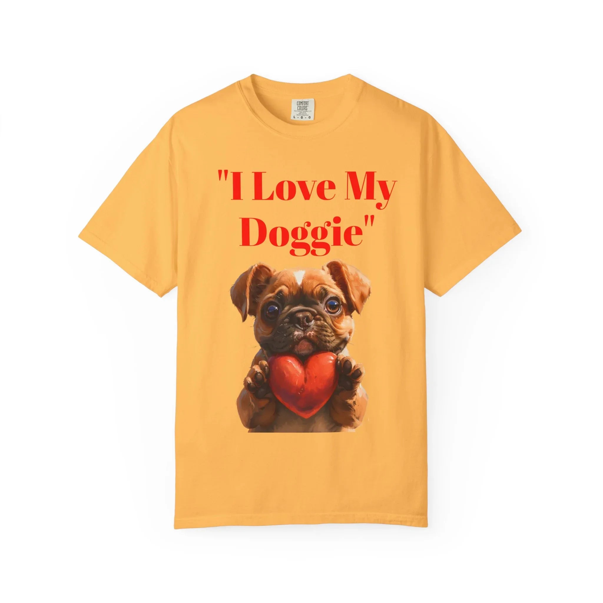 Cute French Bulldog Puppy Holding Red Heart T-shirt | Dog Lover Cartoon - 250 USA Celebration