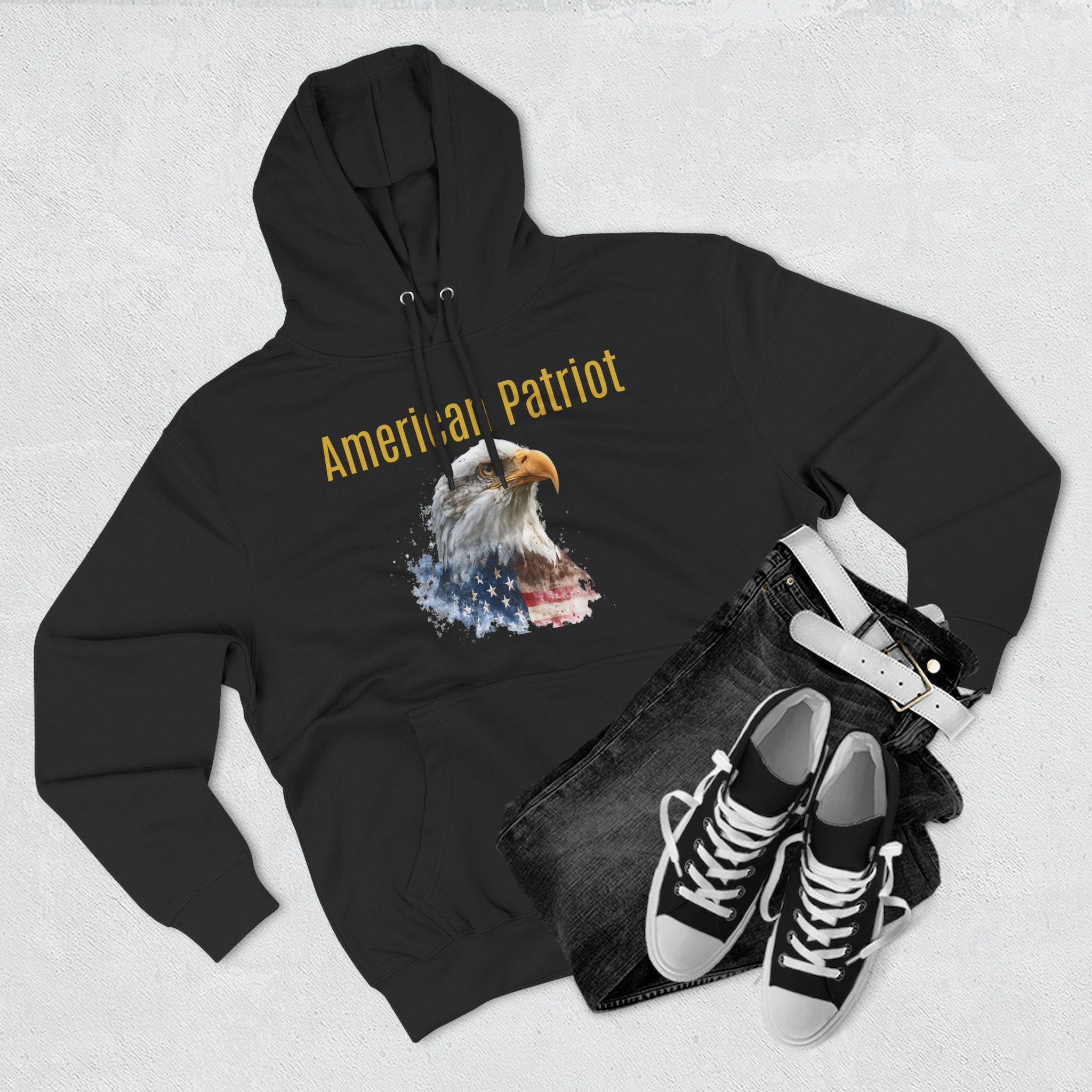 Official 250th American Patriot Hoodie Bald Eagle