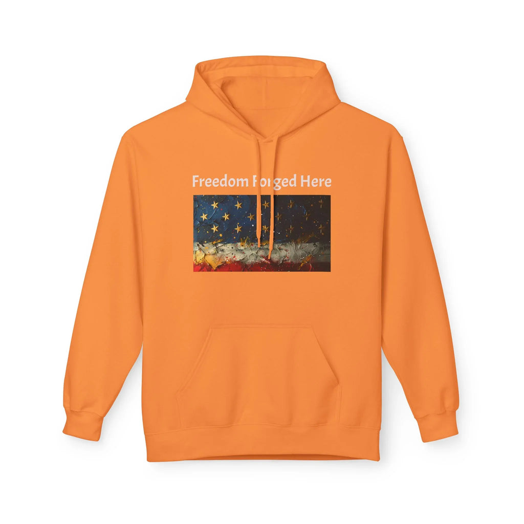 Freedom Forged Here American Flag Hoodie | Patriotic USA - 250 USA Celebration