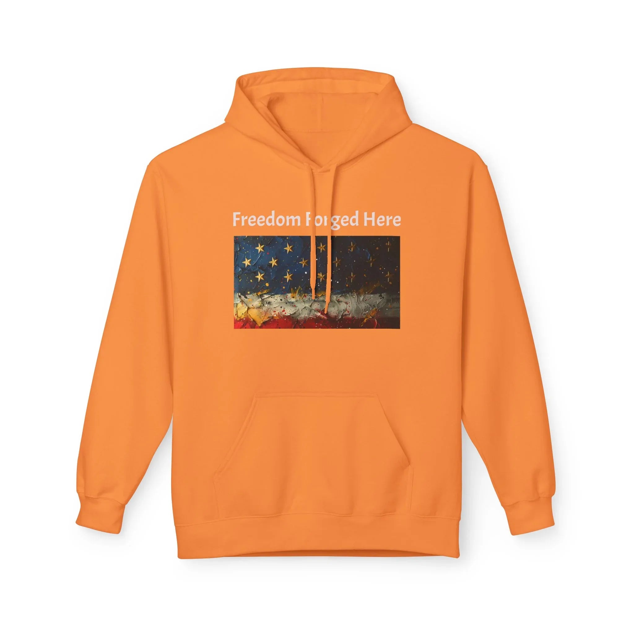 Freedom Forged Here American Flag Hoodie | Patriotic USA - 250 USA Celebration