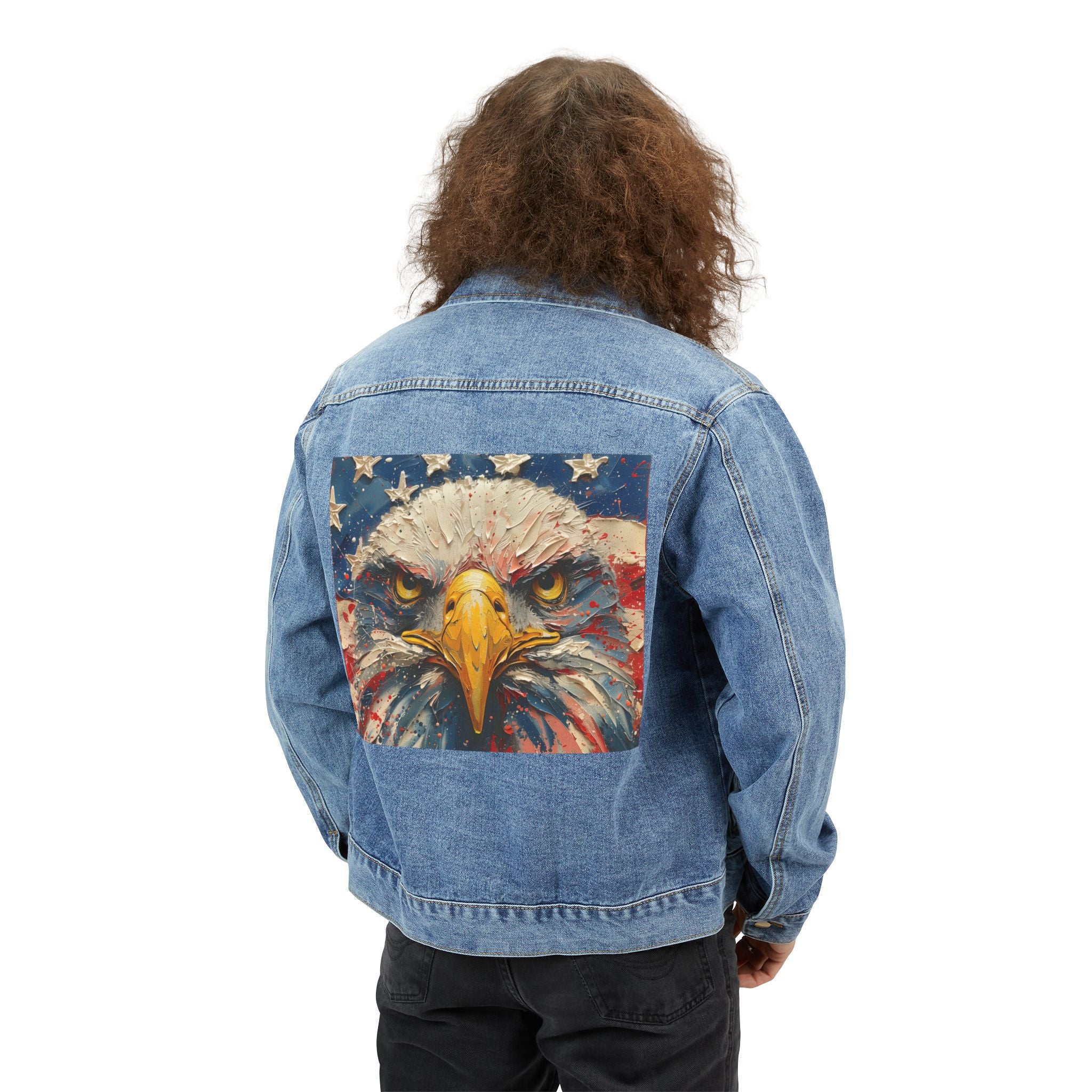 Patriotic Eagle Denim Jacket