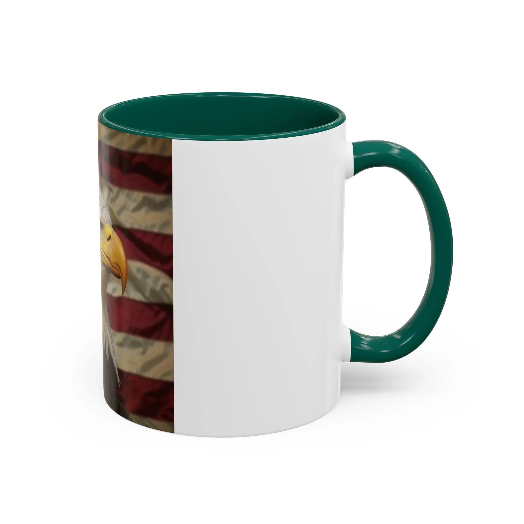 Colorful Mugs (11oz, 15oz) American eagle with American flag, fireworks all around the eagle, patriotic themed - 250 USA Celebration