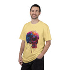 Colorful Drip Skull T-shirt | Watercolor Skull Shirt, Artistic Gothic Tee - 250 USA Celebration