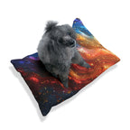 Galaxy Nebula Pet Bed | Colorful Space Swirl Dog Cat Cushion - 250 USA Celebration