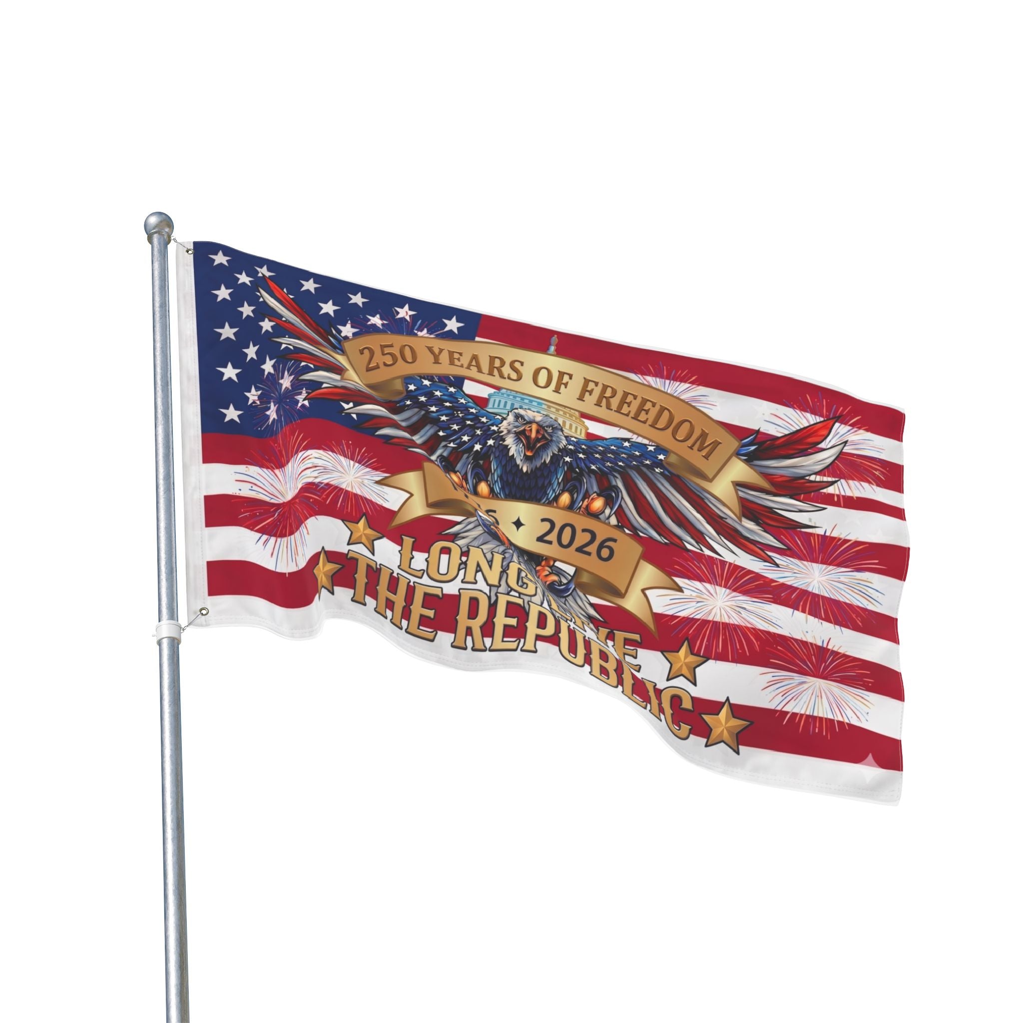Official 250th Anniversary Double-Sided Flag 1776–2026