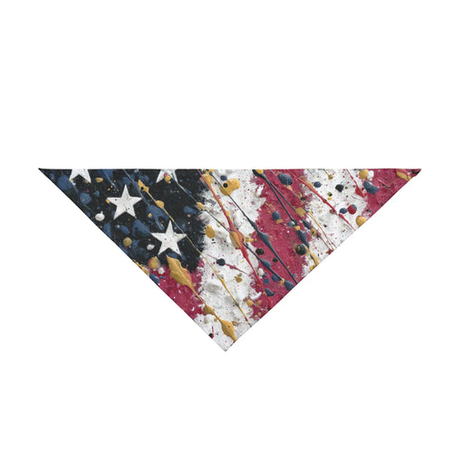 Patriotic Pet Bandana for Dogs - USA Flag Print, Adjustable Dog Scarf for Independence Day, Pet Gifts, Holiday Outfits, USA Pet Apparel - 250 USA Celebration