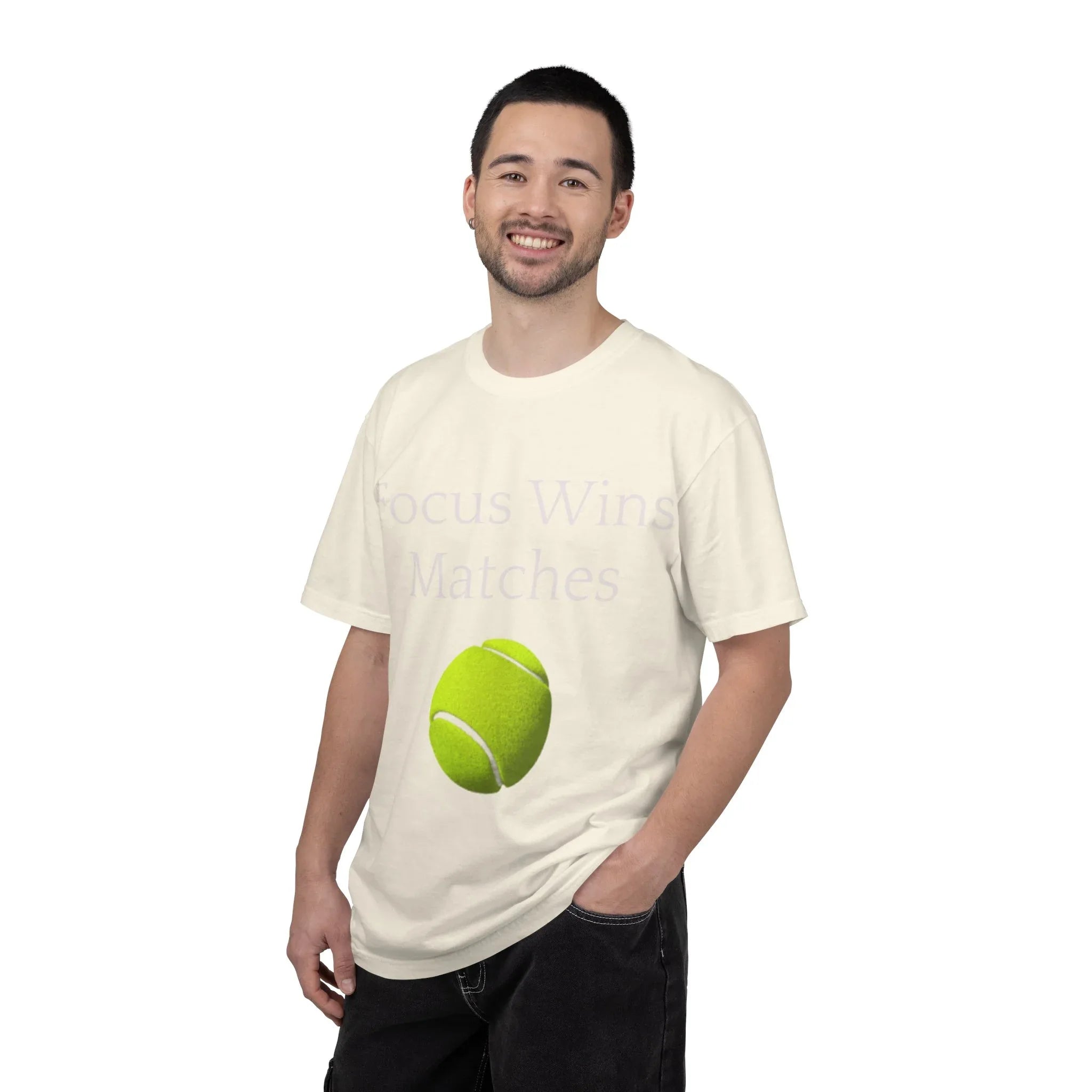 Focus Wins Matches Tennis Ball T-shirt | Tennis Graphic Tee - 250 USA Celebration