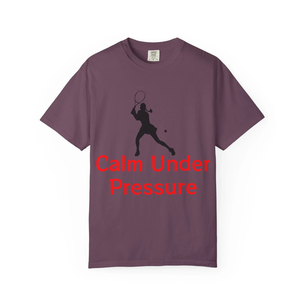 Calm Under Pressure Tennis Player T-shirt | Tennis Graphic Tee - 250 USA Celebration