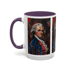 Historical Portrait Accent Mug — Patriotic Vintage-Style Coffee Cup