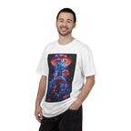 Psychedelic Mushroom Peace Sign T-shirt | Neon Tie-Dye 60s Hippie Aesthetic - 250 USA Celebration