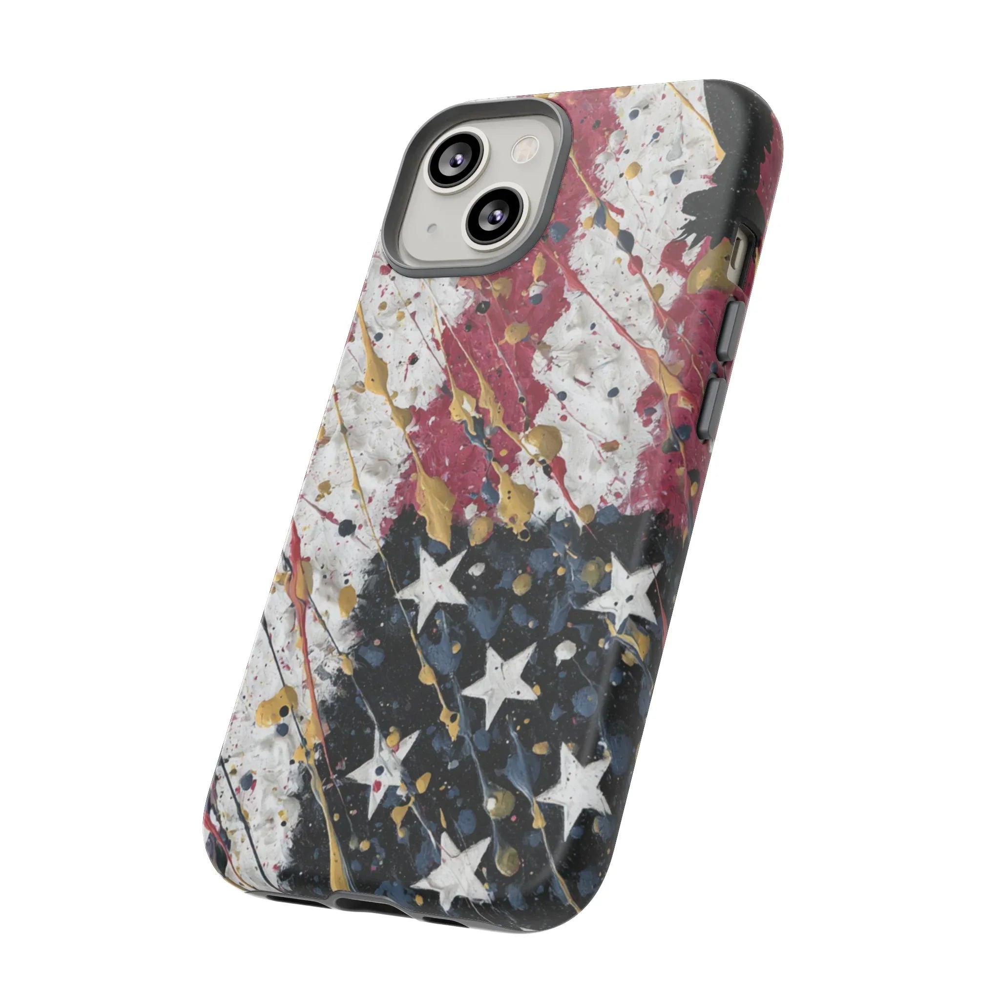 Abstract Drip American Flag Phone Case | Tough Case - 250 USA Celebration