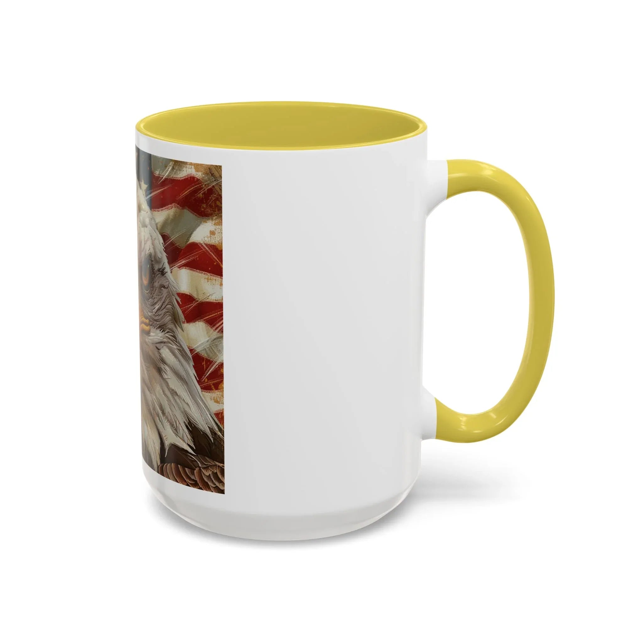 Colorful Mugs (11oz, 15oz) Majestic bald eagle head Patriotic coffee cup, America 250 Celebration coffee cup - 250 USA Celebration