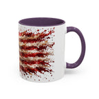 Patriotic 250th Anniversary Coffee Mug – American Flag Splash Accent (11/15oz)