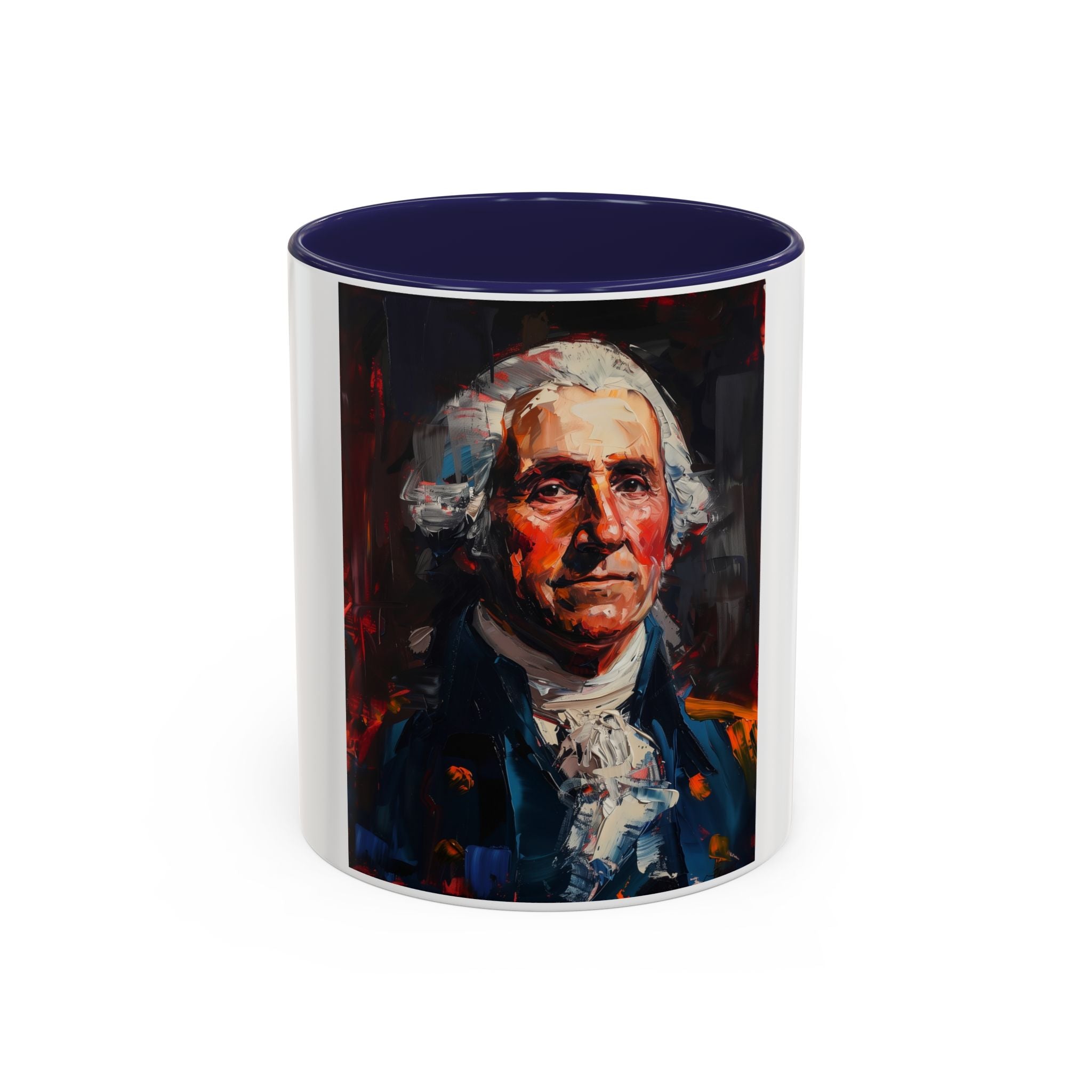 George Washington Historical Portrait Coffee Mug — Patriotic Vintage-Style Art