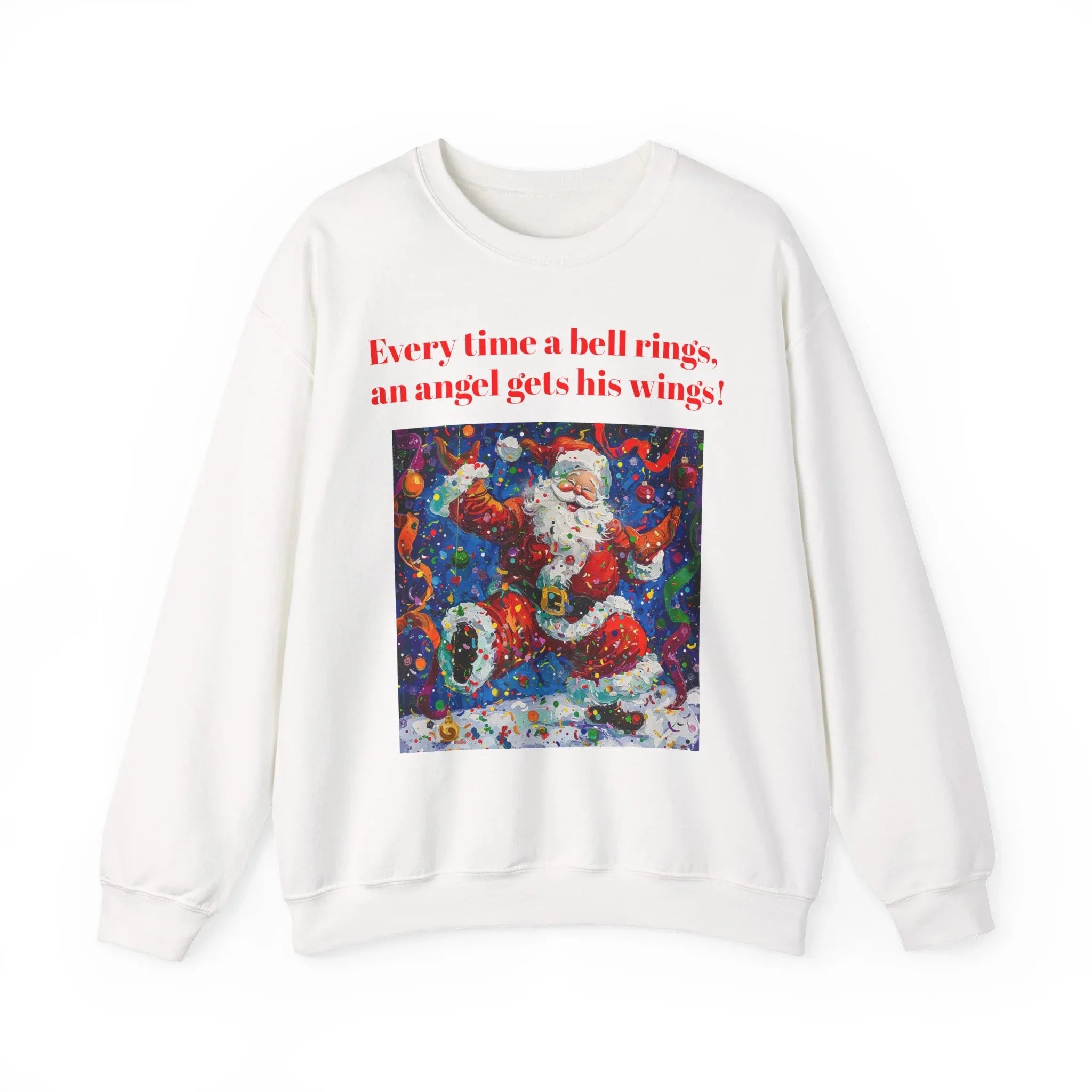 Festive Angel Sweatshirt, Cozy Holiday Crewneck, Christmas Apparel, Unique Gift, Winter Fashion - 250 USA Celebration