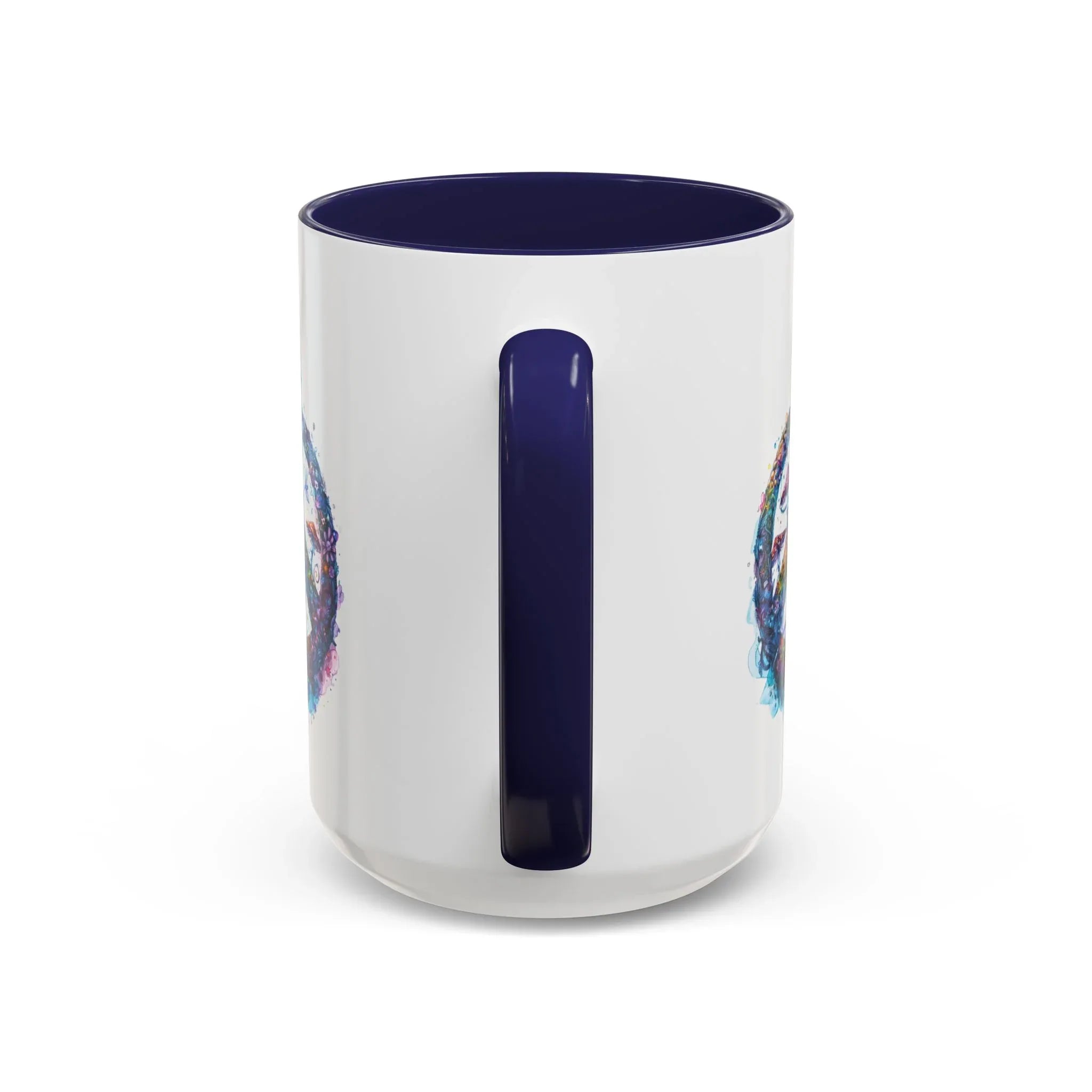 Psychedelic Mushroom Peace Sign Mug | Neon Tie-Dye Peace Script - 250 USA Celebration
