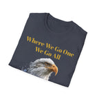 Where We Go One We Go All – Anniversary Gold Signature T-Shirt - Unisex Softstyle T-Shirt