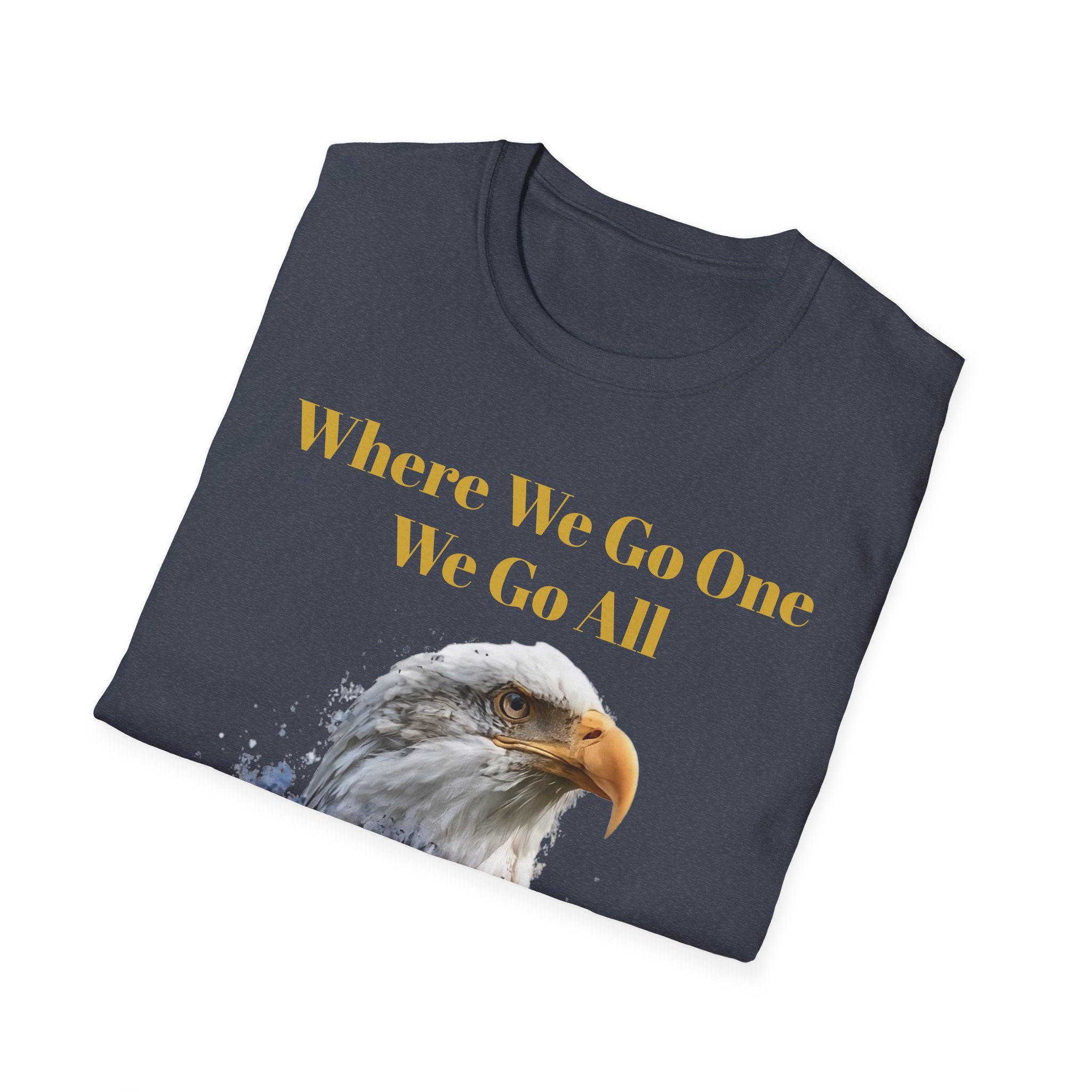 Where We Go One We Go All – Anniversary Gold Signature T-Shirt - Unisex Softstyle T-Shirt