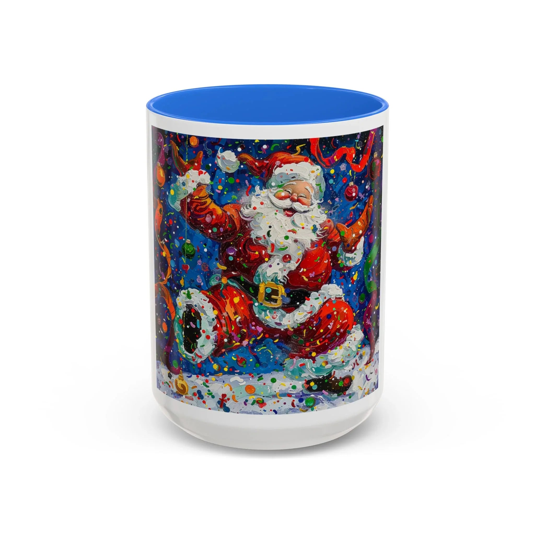 Colorful Mugs (11oz, 15oz) Santa Claus Coffee Cup, Santa Claus Coffee Mug - 250 USA Celebration