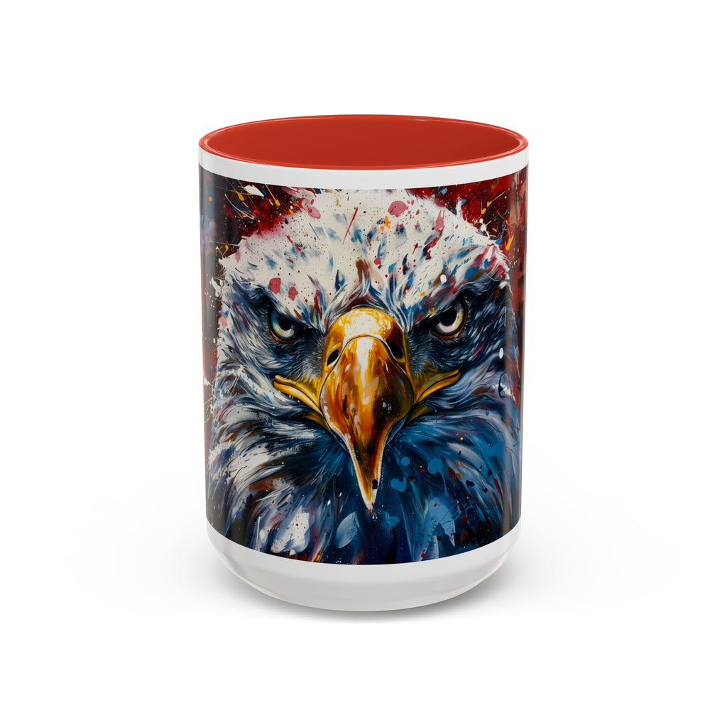 Patriotic Eagle Coffee Mug - Bold American Bald Eagle Art (11/15oz)