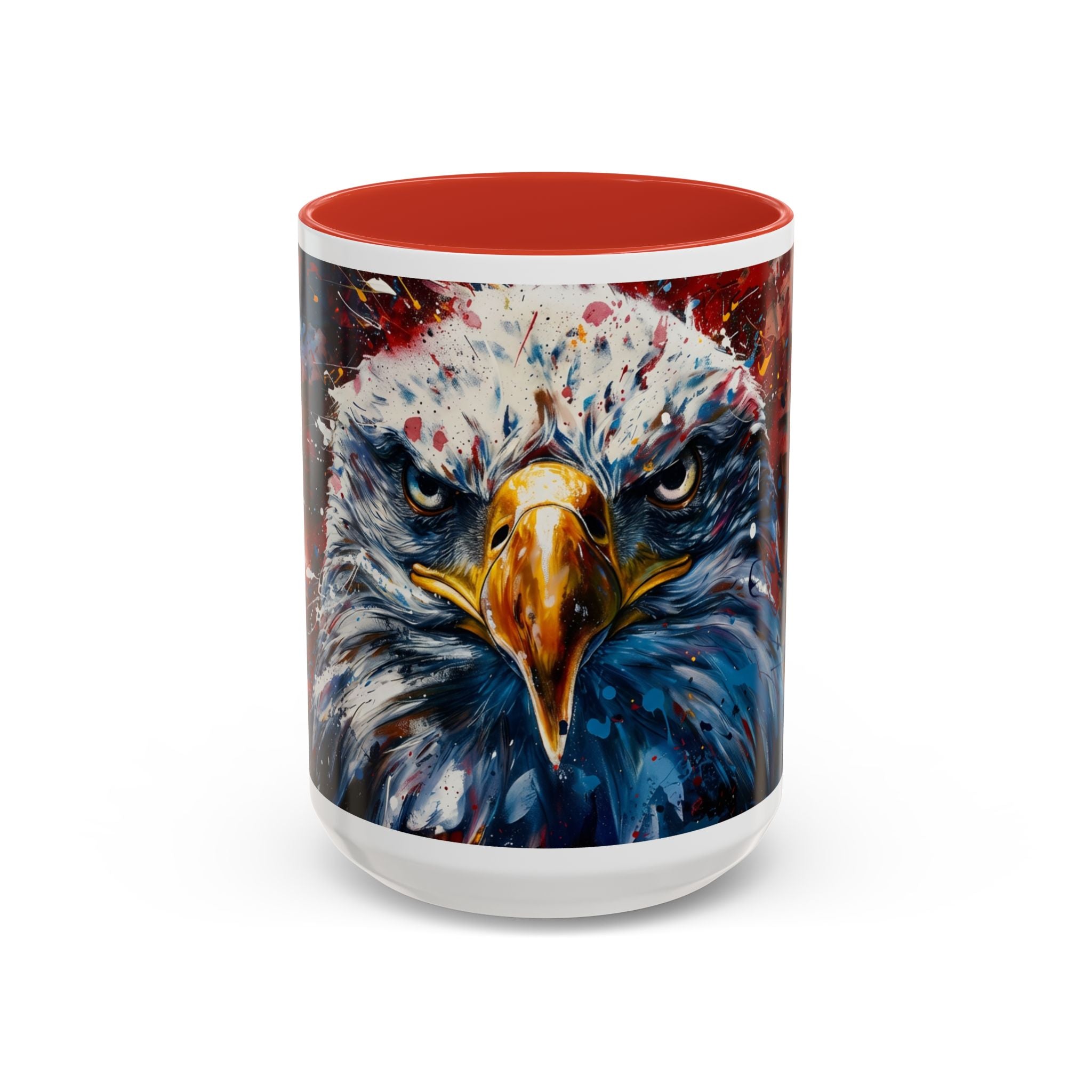 Patriotic Eagle Coffee Mug - Bold American Bald Eagle Art (11/15oz)