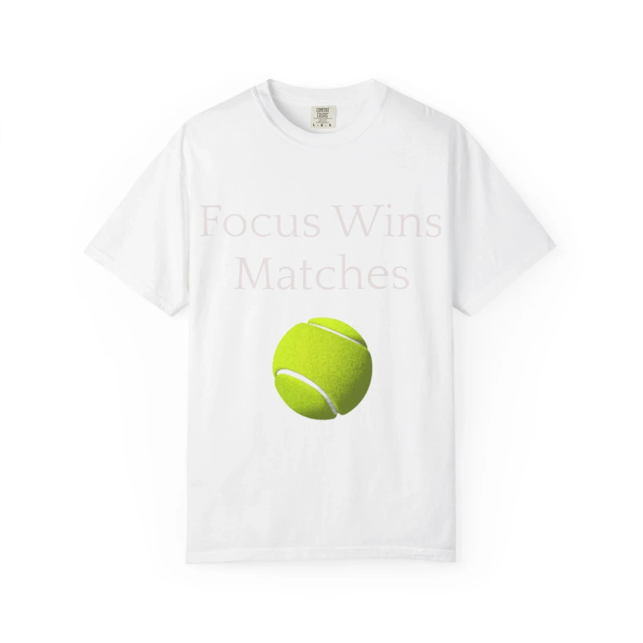 Focus Wins Matches Tennis Ball T-shirt | Tennis Graphic Tee - 250 USA Celebration