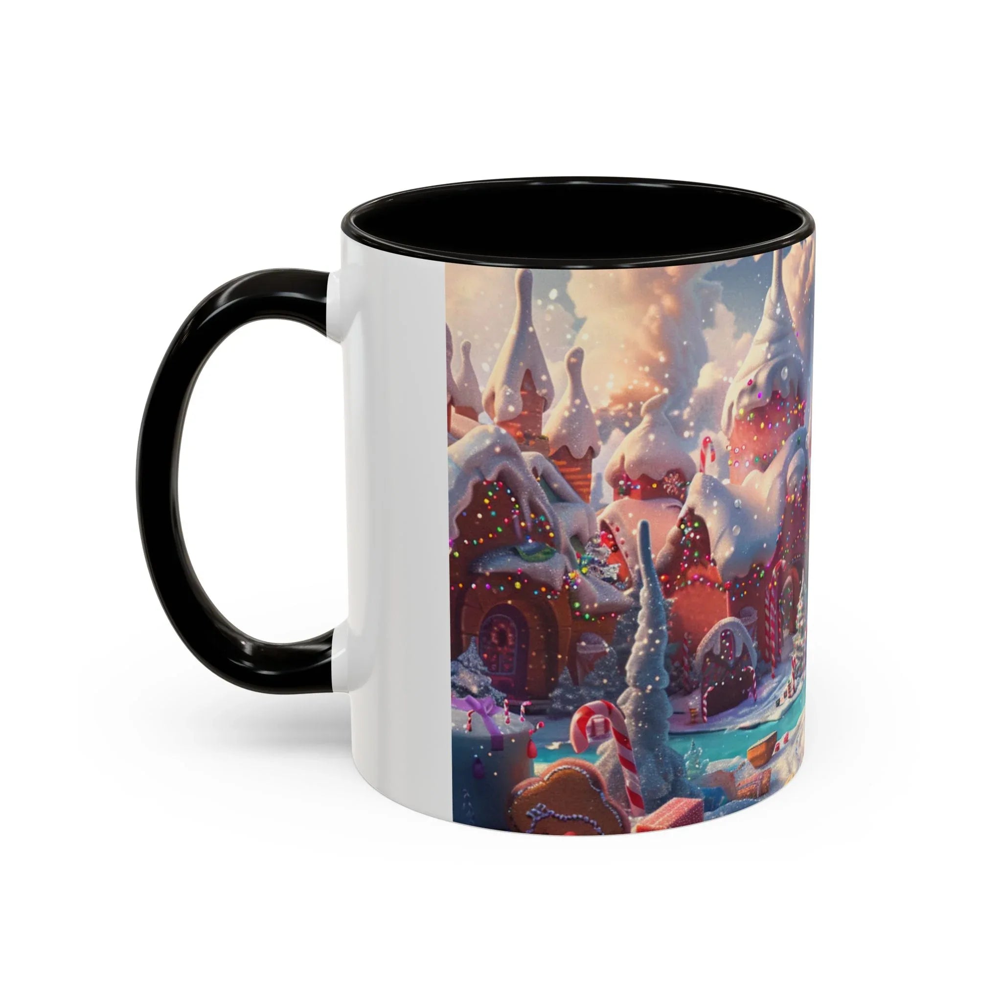 Festive Santa in Candy Wonderland mug | Holiday Christmas ceramic mug - 250 USA Celebration