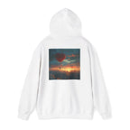 Romantic Sunset Hoodie with Hot Air Balloon, Unisex Sweatshirt for Valentines Day, Valentine's Day T-Shirts, Personalized Valentine's Gifts - 250 USA Celebration