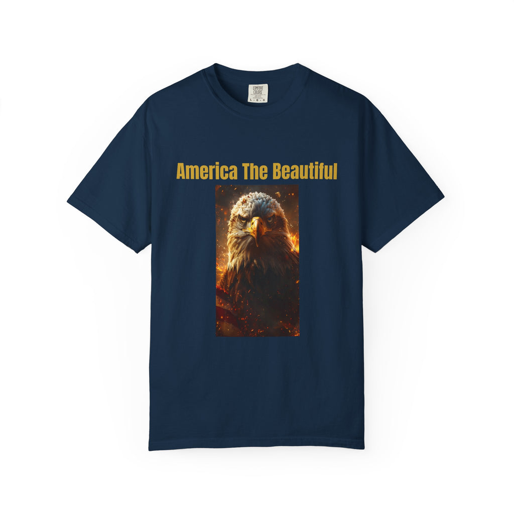 America The Beautiful Eagle T-Shirt — Patriotic Bald Eagle Tee