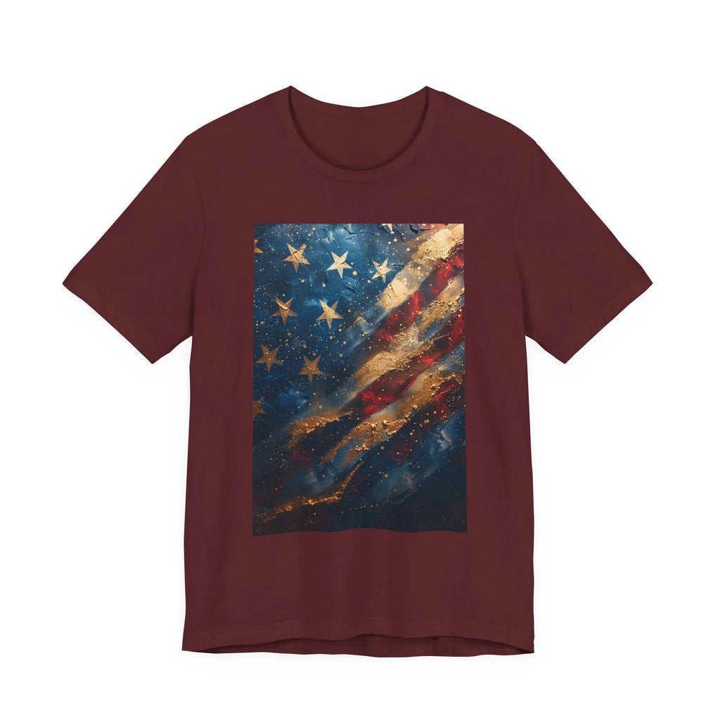 Patriotic Short Sleeve Tee, Unisex Casual Wear, Fourth of July Shirt, Independence Day Gift, Amercan Flag T-Shirt - 250 USA Celebration
