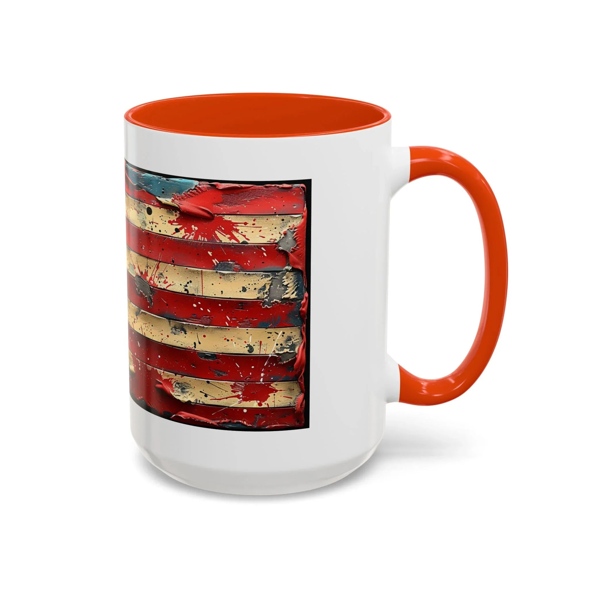 Colorful Mugs (11oz, 15oz), American Flag, Patriotic Flag coffee cup - 250 USA Celebration