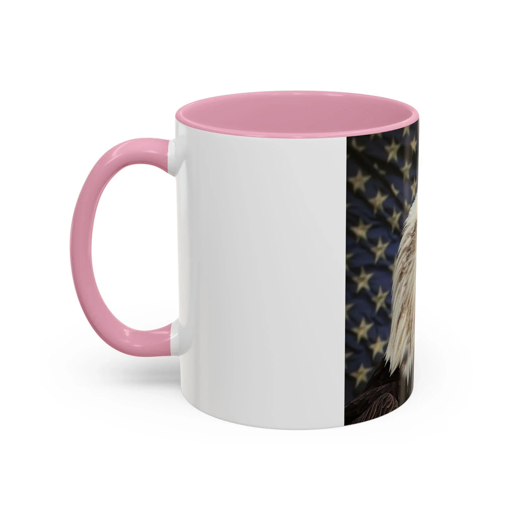 Colorful Mugs (11oz, 15oz) American eagle with American flag, fireworks all around the eagle, patriotic themed - 250 USA Celebration