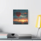 Romantic Canvas Wall Art, Love, Heart Balloon Art, Gift for Couples, Valentines Wall Decor, Valentine's Day Women's Merchandise, Valentines - 250 USA Celebration