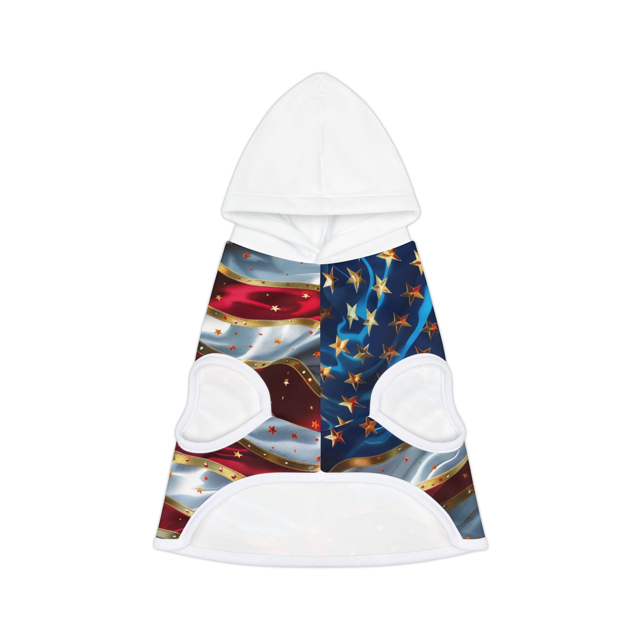 American Flag Pet Hoodie – Patriotic Dog & Cat Hoodie for 4th of July, Memorial Day, Veterans Day