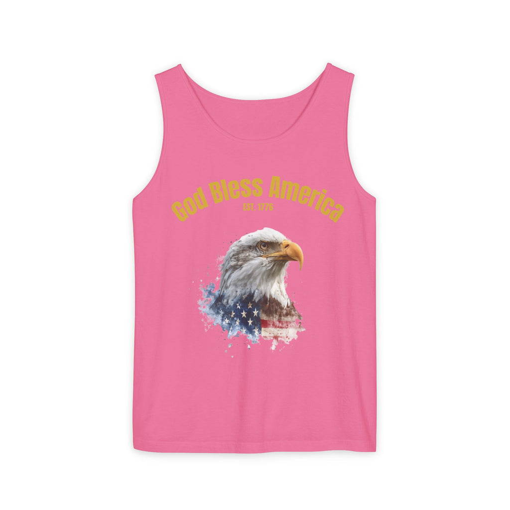 America 250 Tank Top | Official 250th Anniversary Edition American Bald Eagle watercolor flag Tank Top | Patriotic Eagle design
