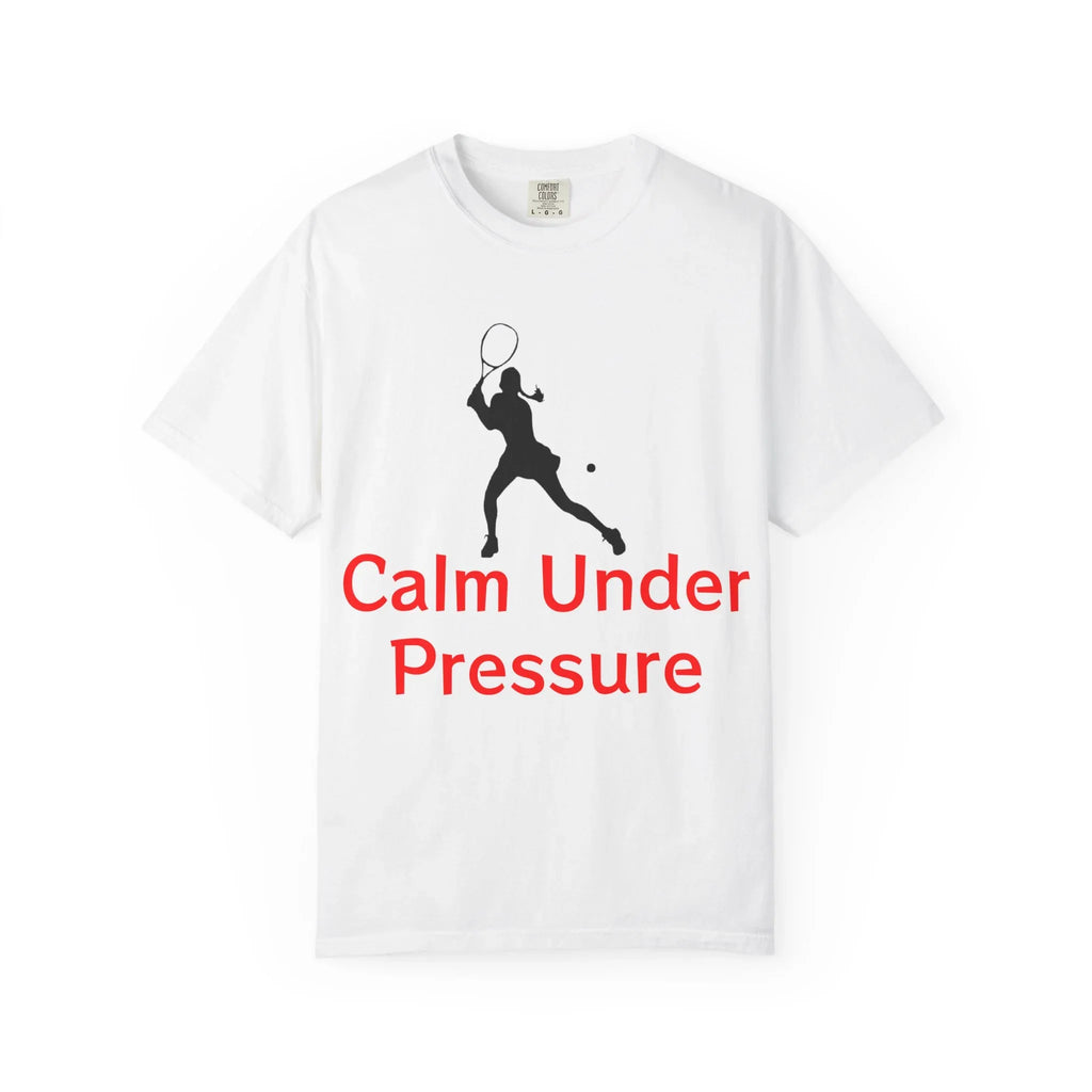 Calm Under Pressure Tennis Player T-shirt | Tennis Graphic Tee - 250 USA Celebration