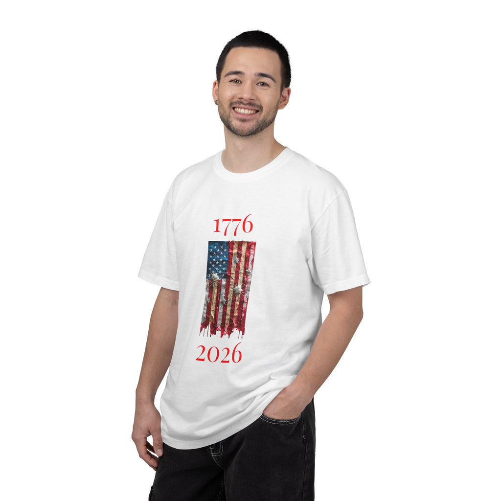 1776–2026 Vintage Flag T-Shirt — Patriotic Independence Day Tee