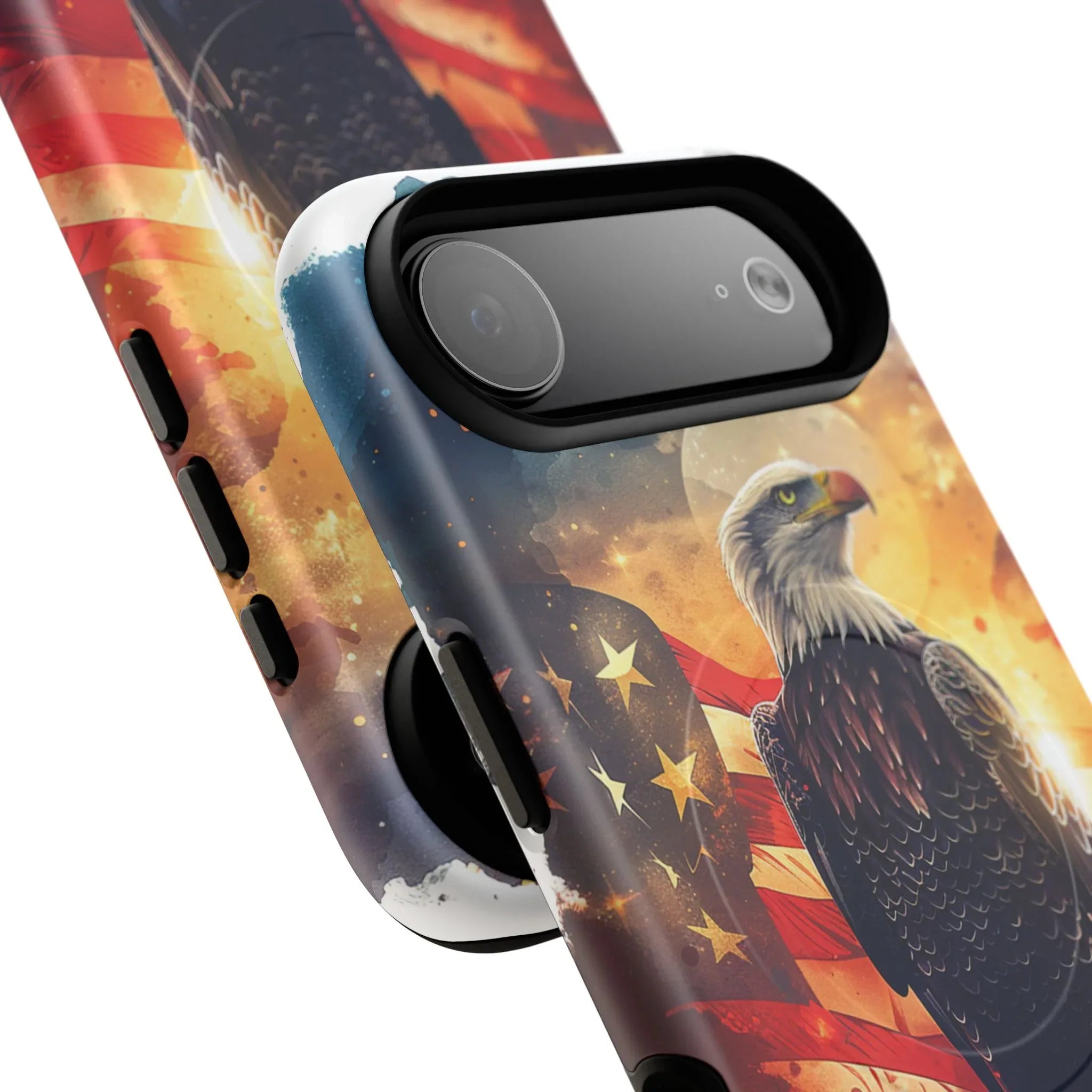 Patriotic Eagle Magnetic Phone Case, Tough Phone Covers, Americana Gifts, Unique Cell Phone Case, Fourth of July, Veterans Day - 250 USA Celebration