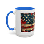 Colorful Mugs (11oz, 15oz), American Flag, Patriotic Flag coffee cup - 250 USA Celebration