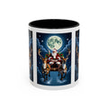 Santa Sleigh with Reindeer Coffee Mug | Christmas Moon Accent Mug - 250 USA Celebration