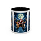 Santa Sleigh with Reindeer Coffee Mug | Christmas Moon Accent Mug - 250 USA Celebration