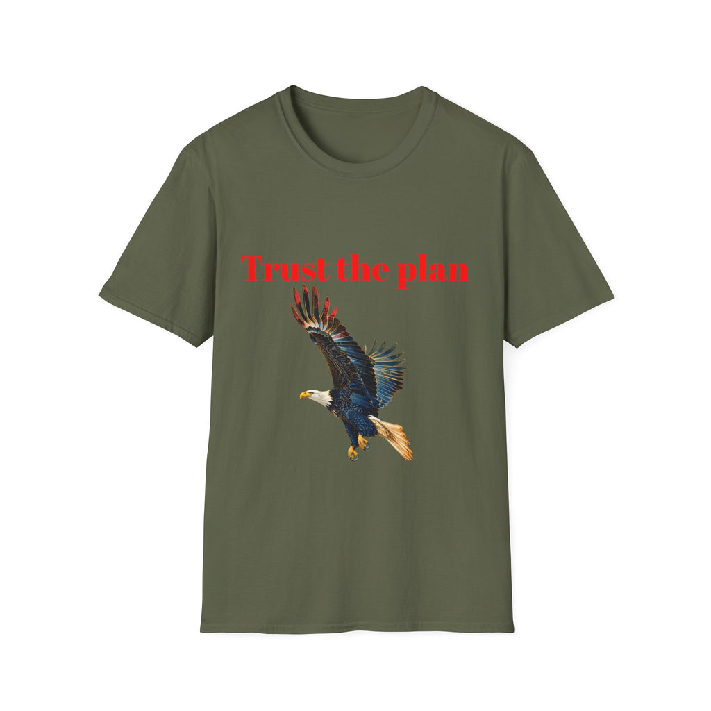 Trust the Plan eagle T-Shirt | Flying Bald Eagle graphic tee