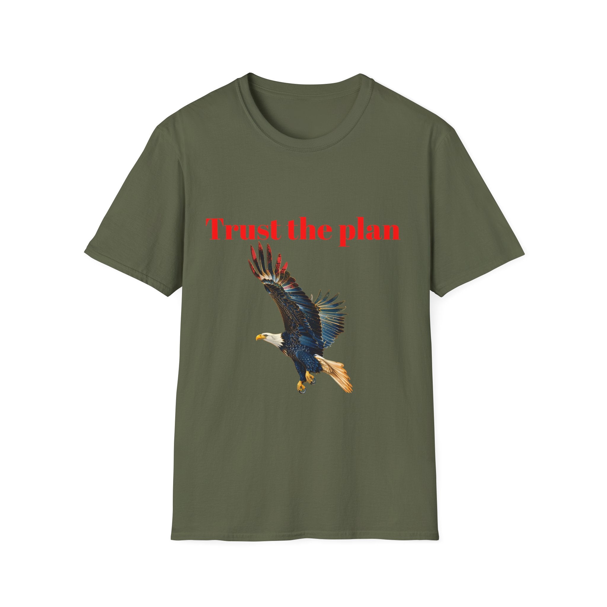 Trust the Plan eagle T-Shirt | Flying Bald Eagle graphic tee