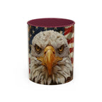 Colorful Mugs (11oz, 15oz) Majestic bald eagle head Patriotic coffee cup, America 250 Celebration coffee cup - 250 USA Celebration