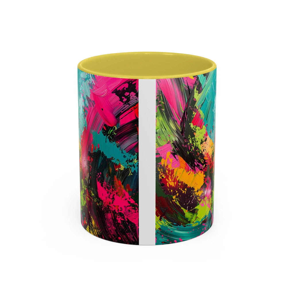 Abstract Colorful Brushstroke Mug | 11oz 15oz Ceramic - 250 USA Celebration