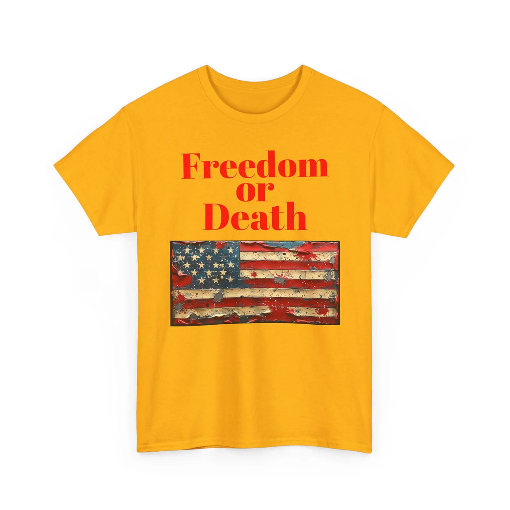 Freedom or Death American Flag T-Shirt | America First Vintage Flag Tee, Patriotic T-Shirt, America First, 250 America - 250 USA Celebration